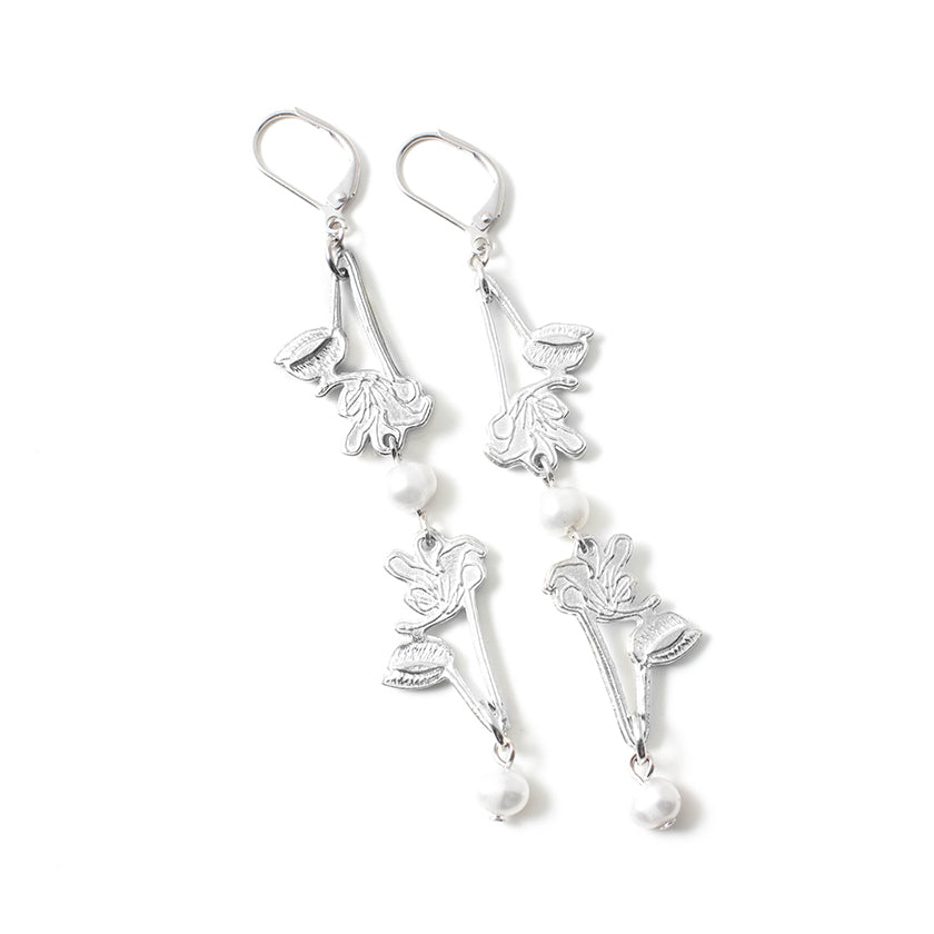 Myrtos silver earrings