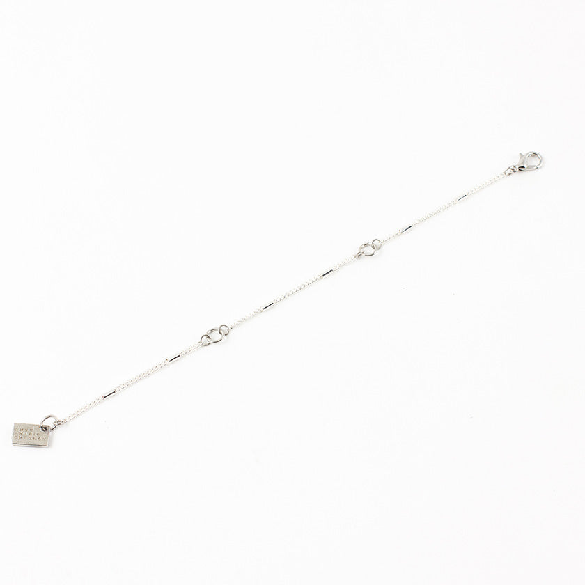 Modern Curb Silver Necklace Extension