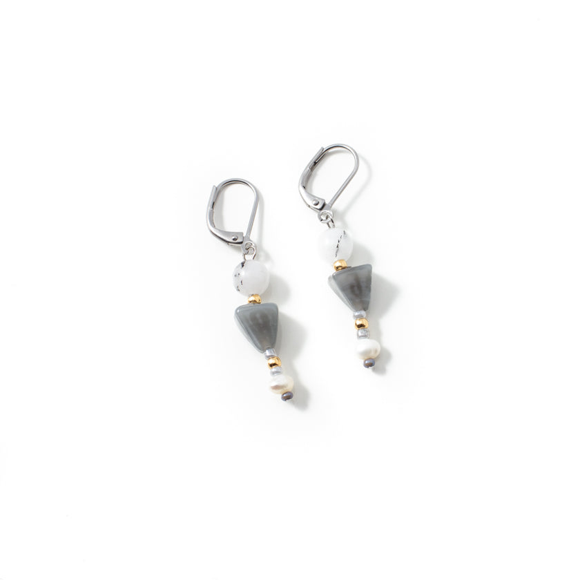 Calea two-tone earrings