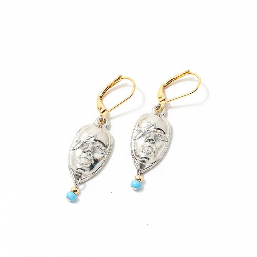 Lamo two-tone earrings