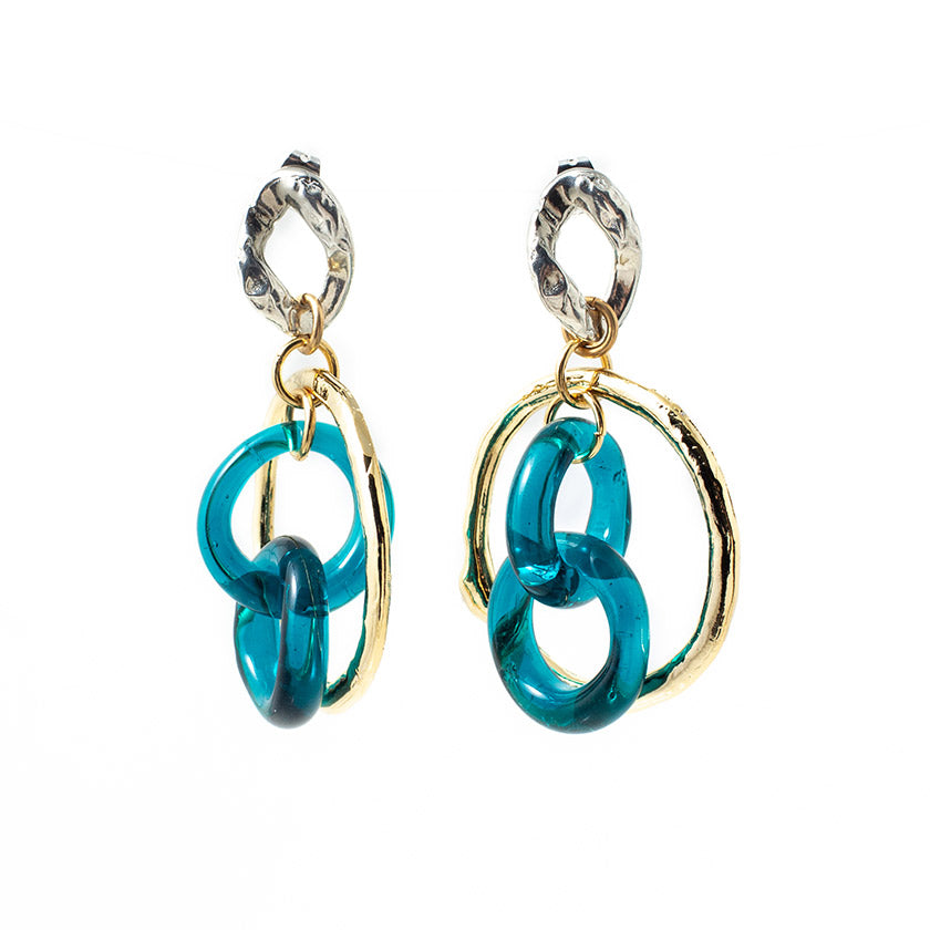 Tamas two-tone earrings