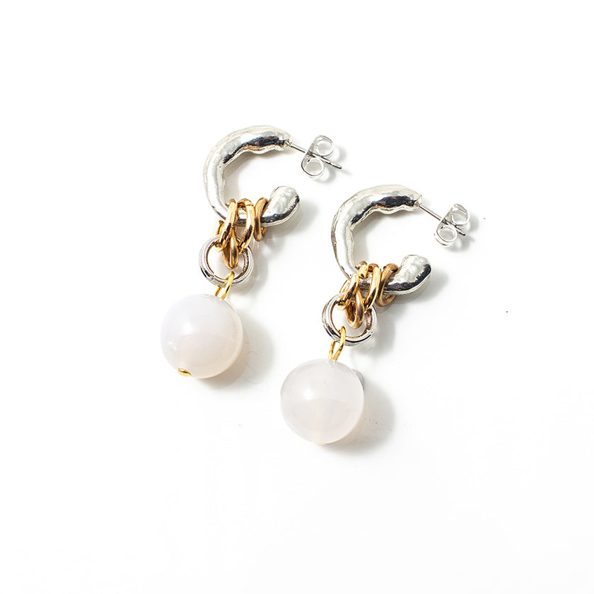 Jomy two-tone earrings