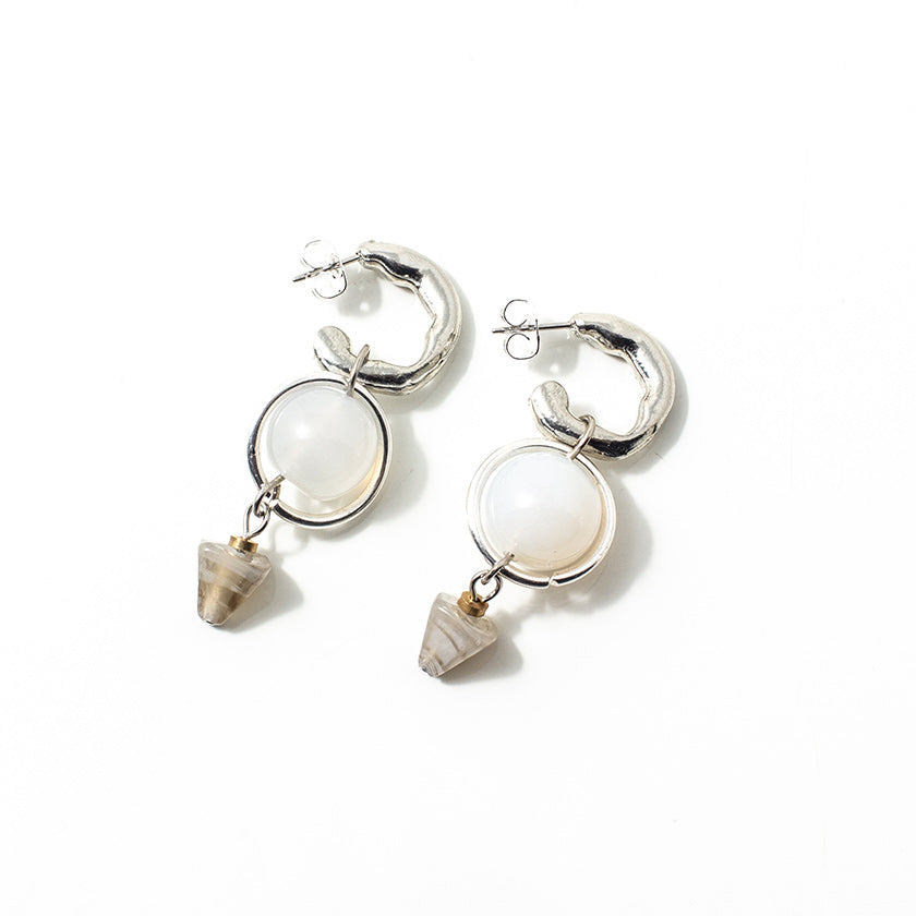 Louva silver earrings