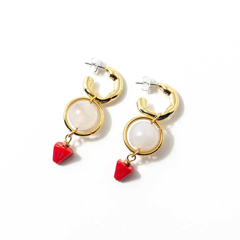 Louva gold earrings