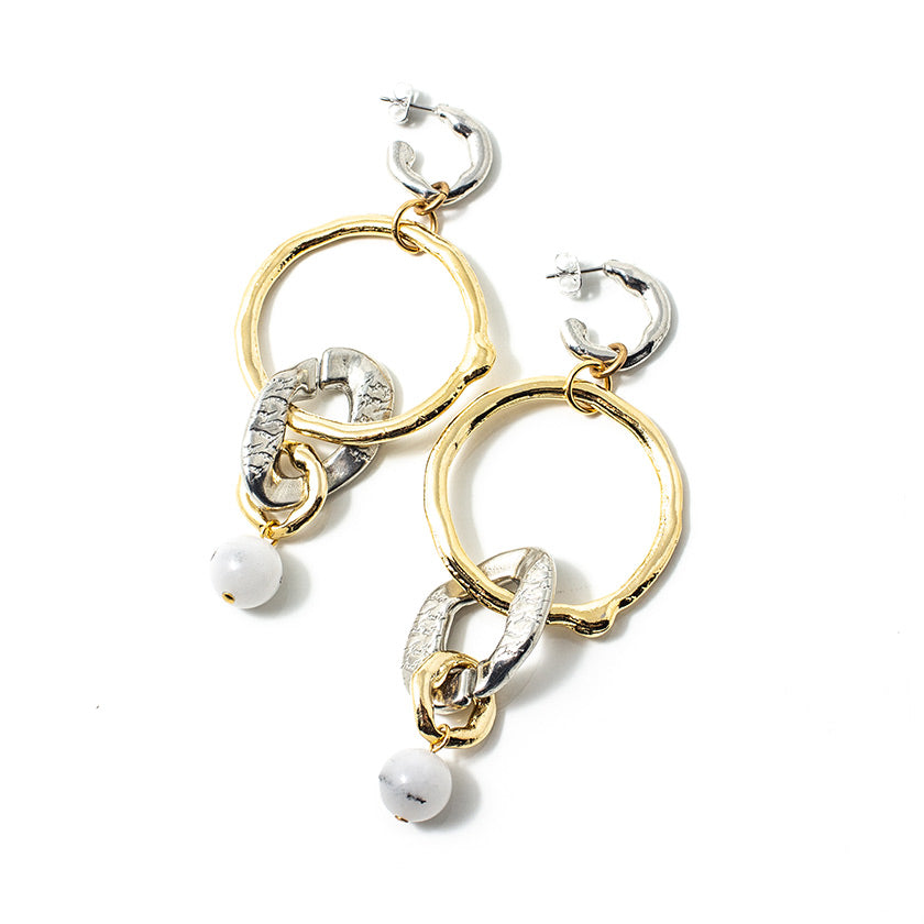 Virje two-tone earrings