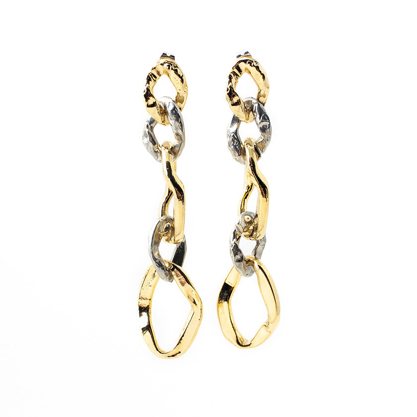 Timy two-tone earrings