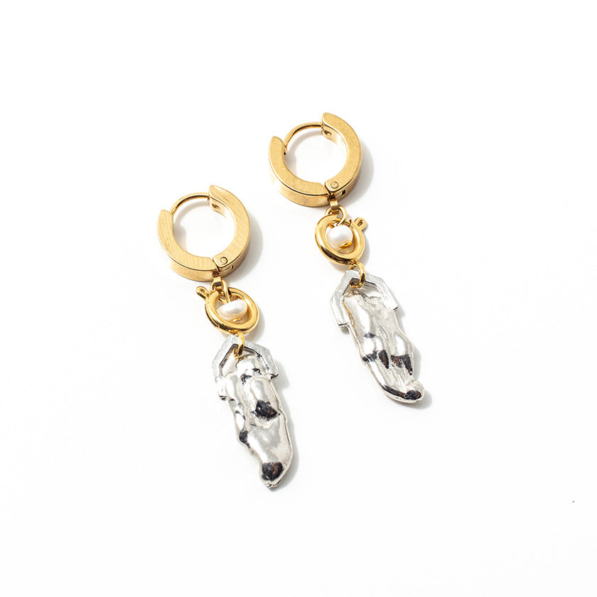 Boucles d'oreilles Naga Deux tons