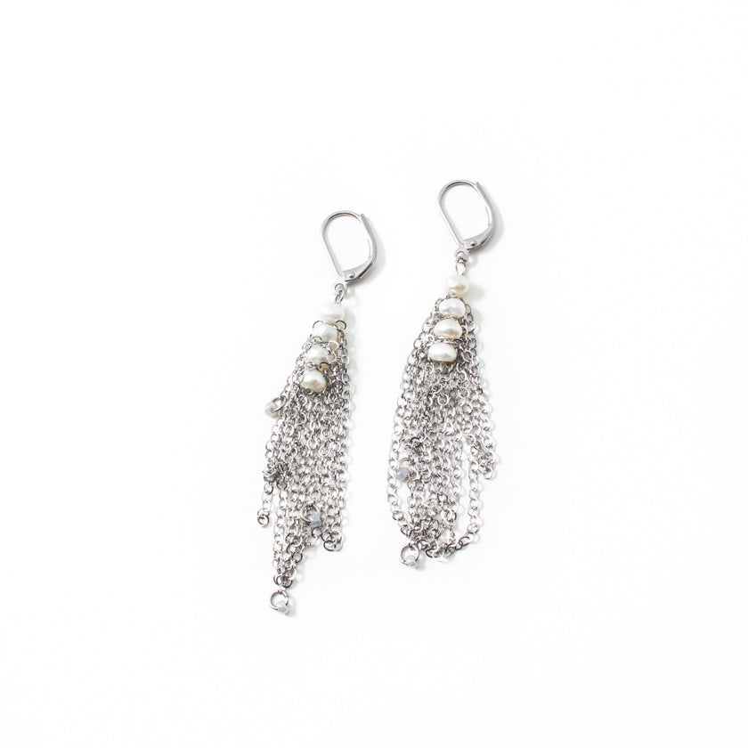 Lekar silver earrings