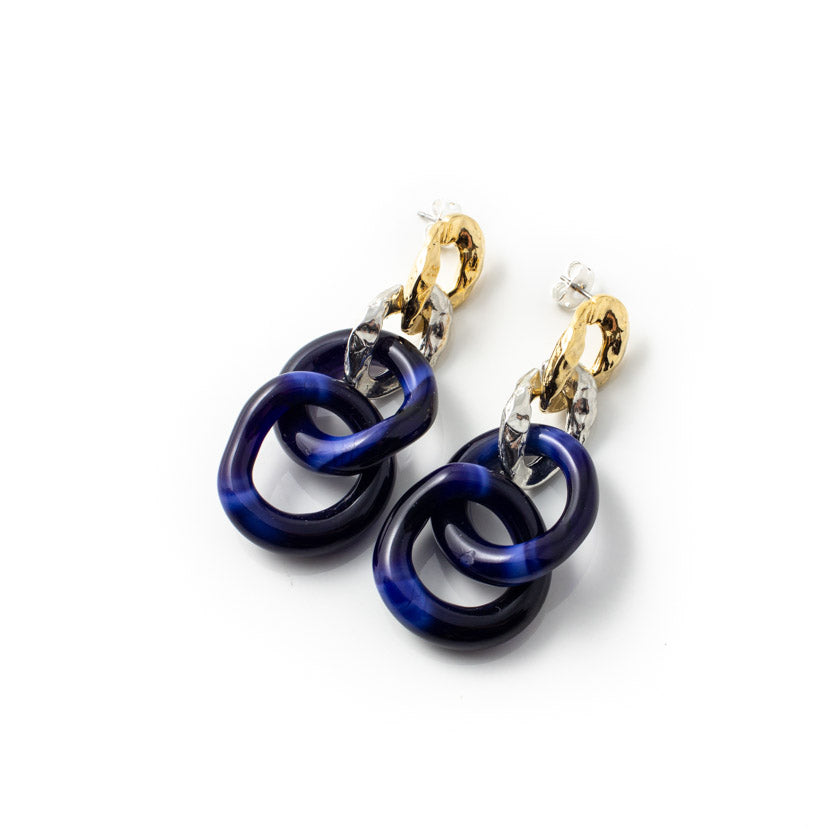 Salor two-tone earrings