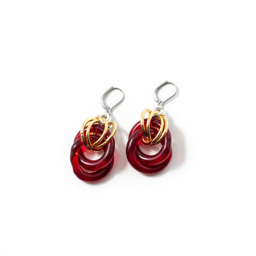 Boucles d'oreilles Sela Deux tons