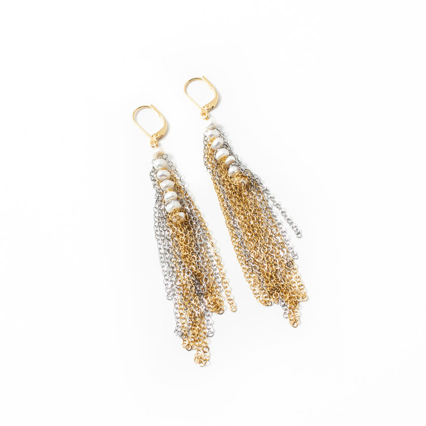 Tuba two-tone earrings