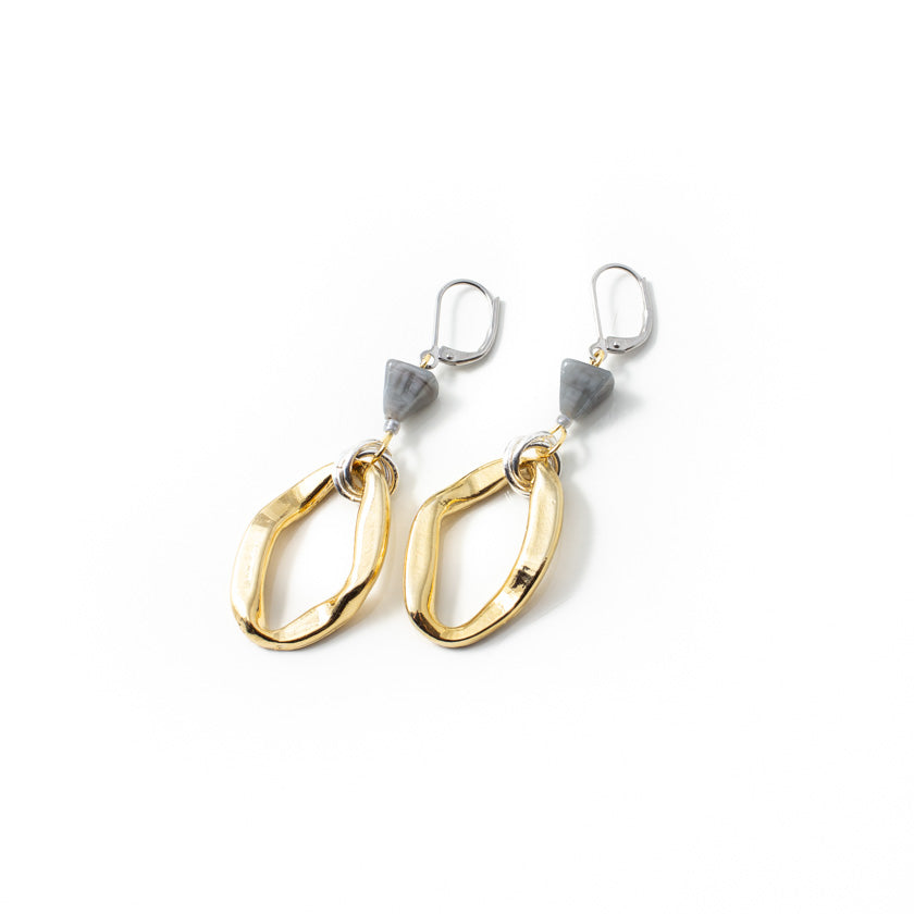 Pome two-tone earrings