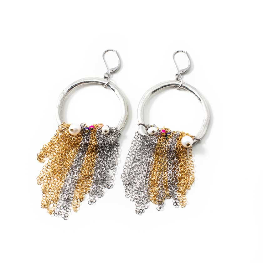 Yismi two-tone earrings