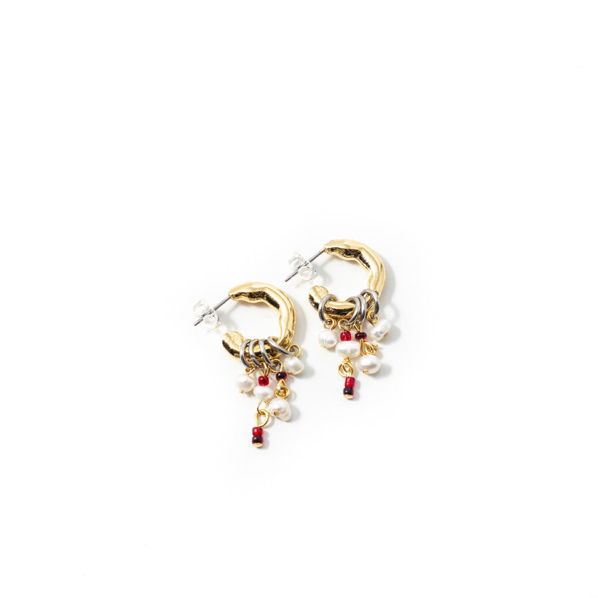 Boucles d'oreilles Lyona Deux tons