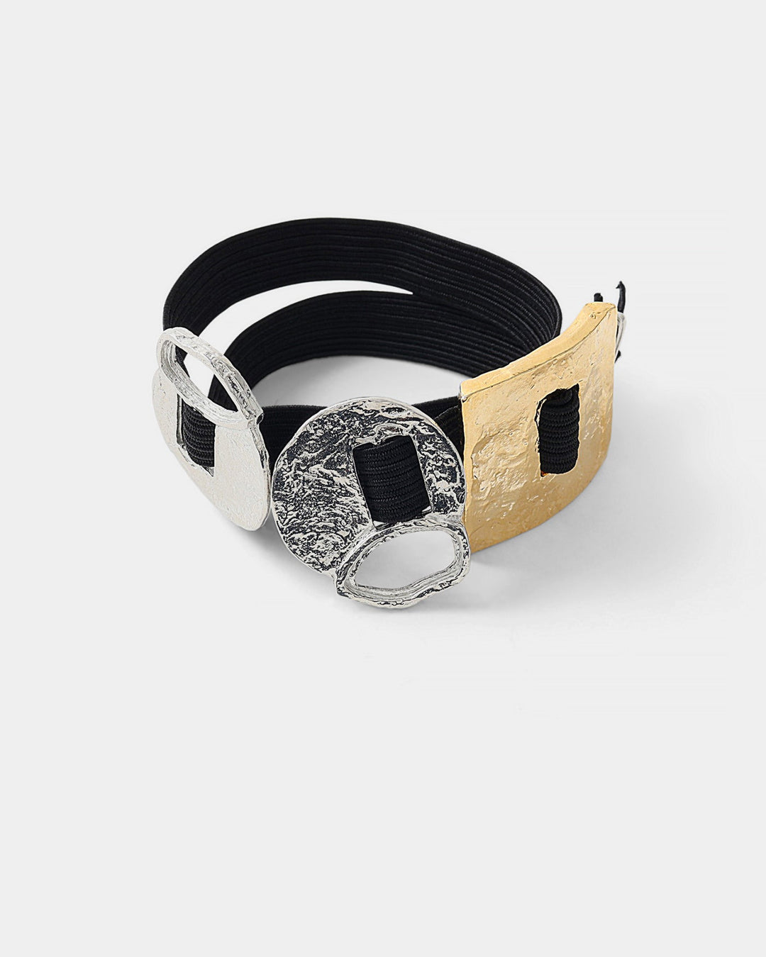 Bracelet Moderniste Vintage MEXICO - Acier Inoxydable, Style Ceinture Et Vis