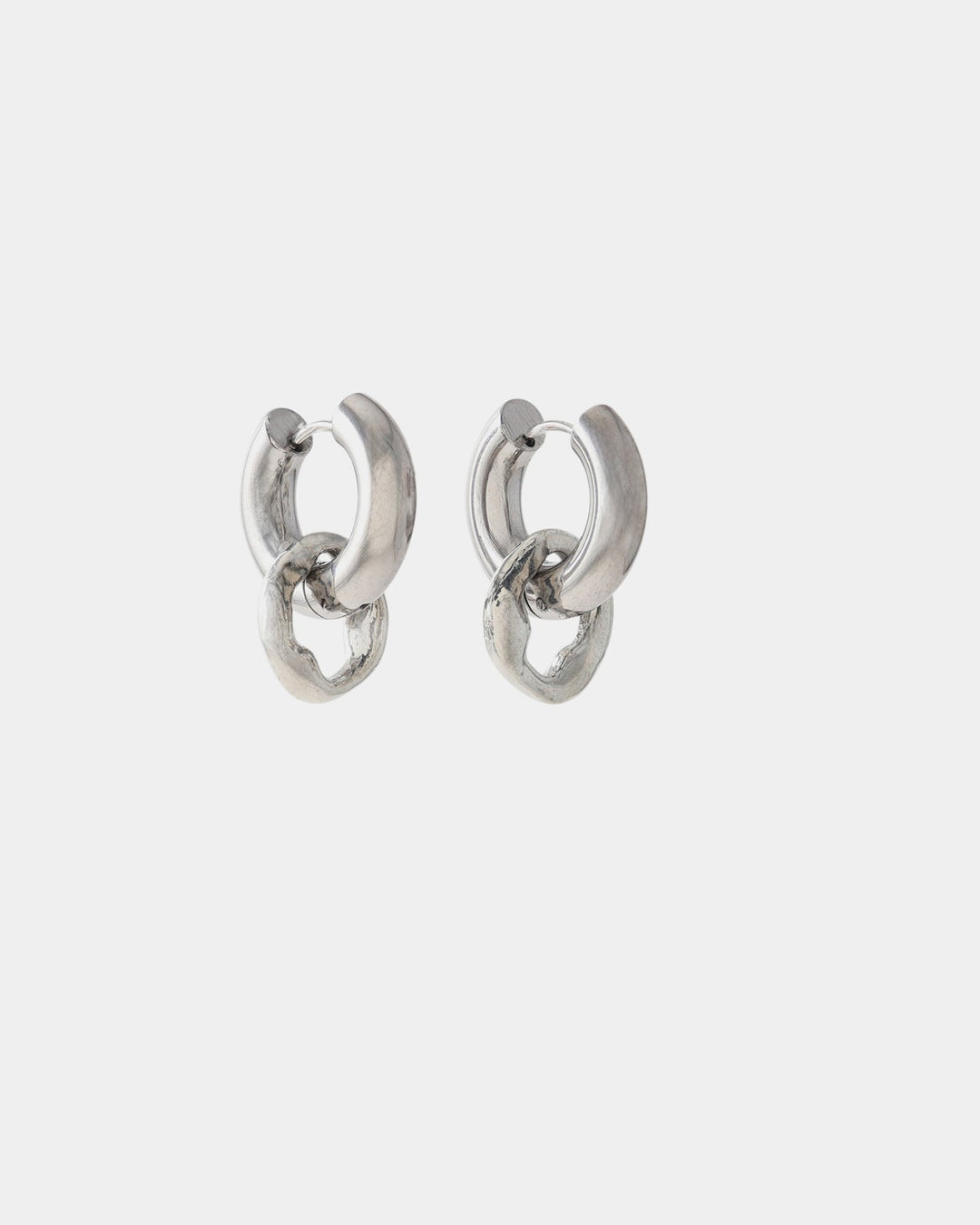 Boucles D'oreilles Dormeuses Argenté Style Art Déco Avec CZ - Rectangle - Neuf Sans Emballage