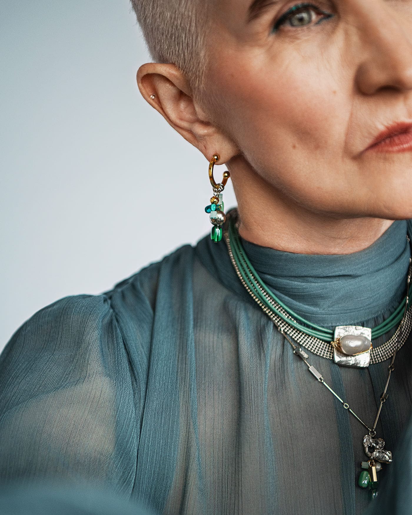 Boucles d'oreilles Vinea Deux tons