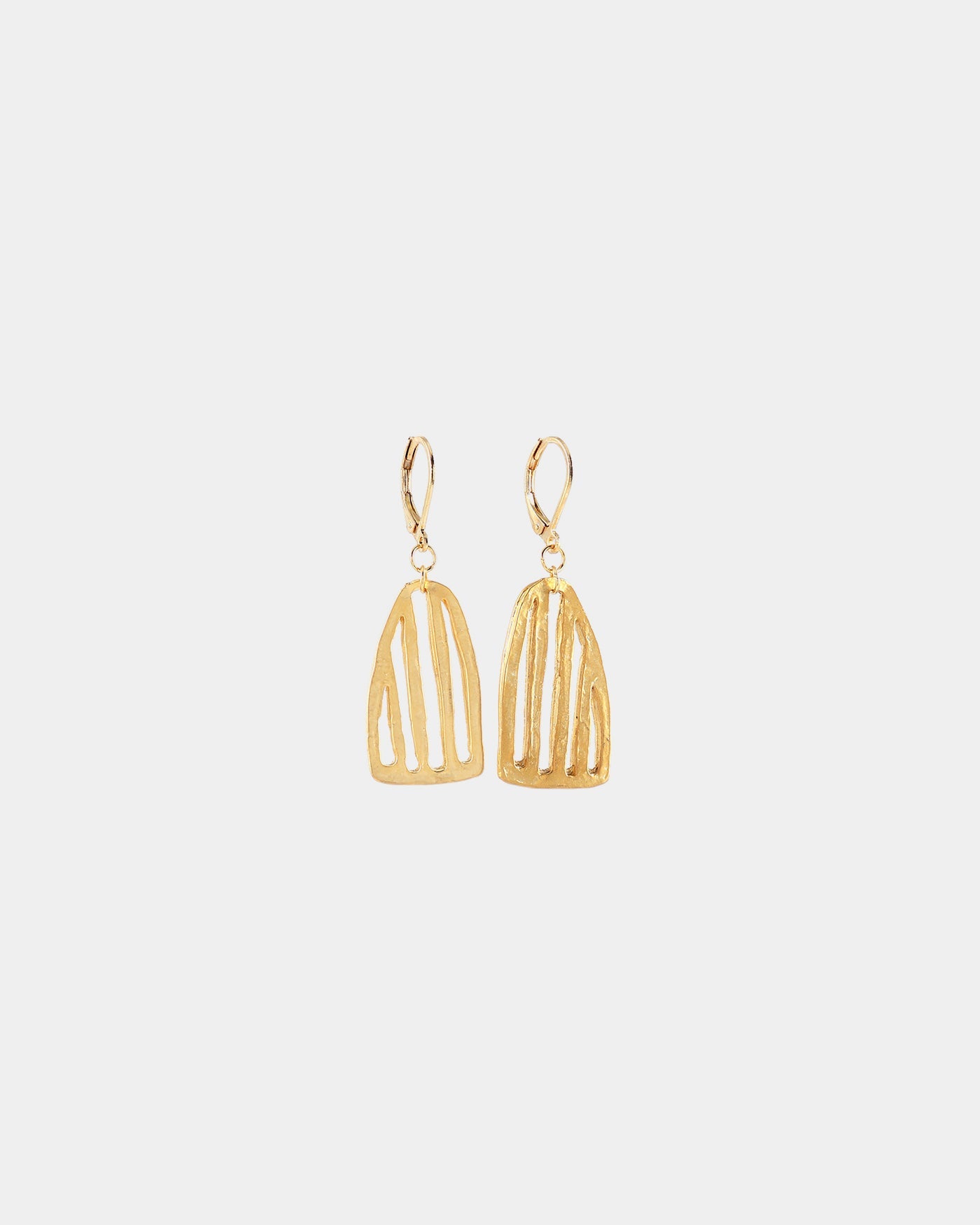 Cassia 05 matt gold earrings