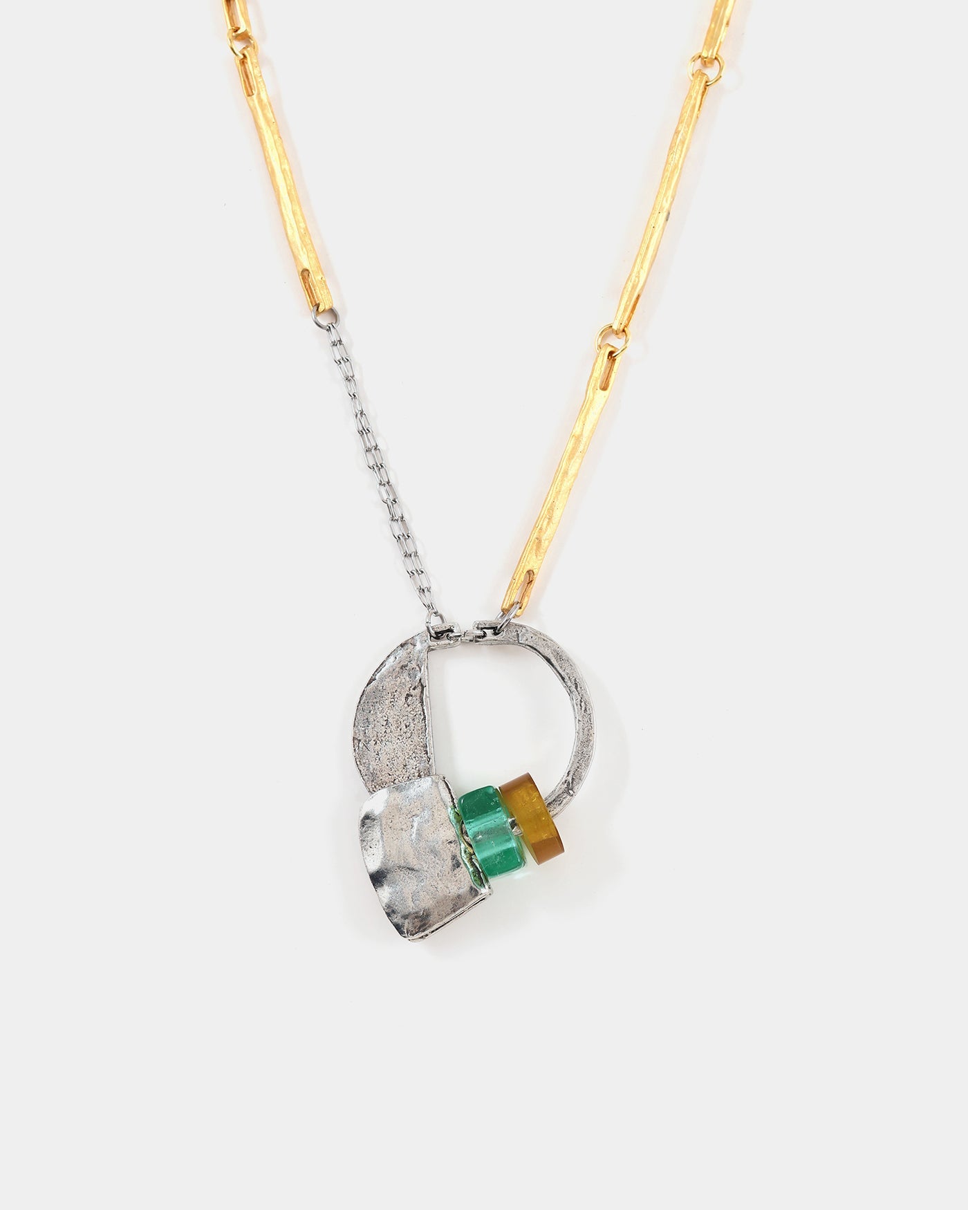 Gemini two-tone necklace