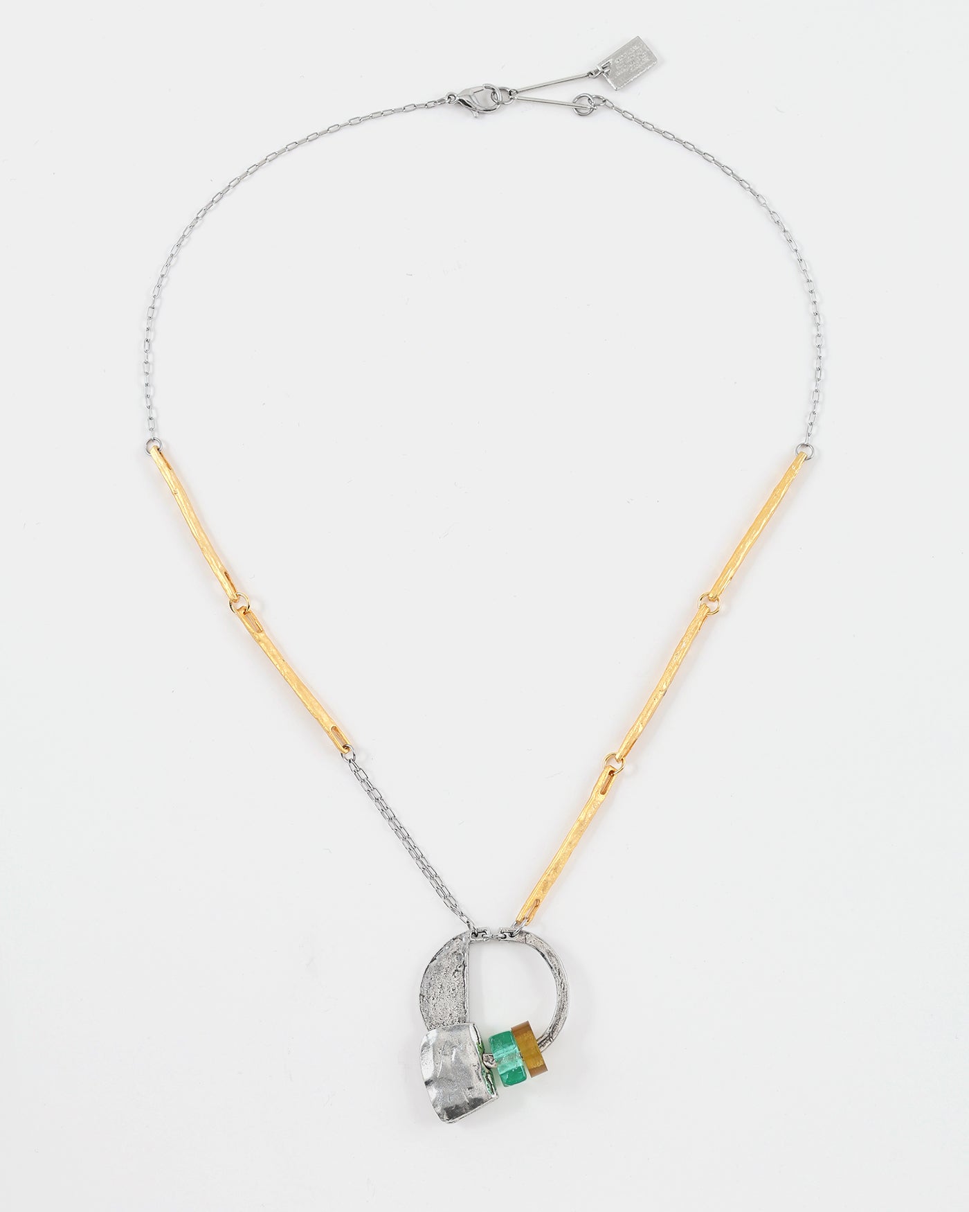 Gemini two-tone necklace