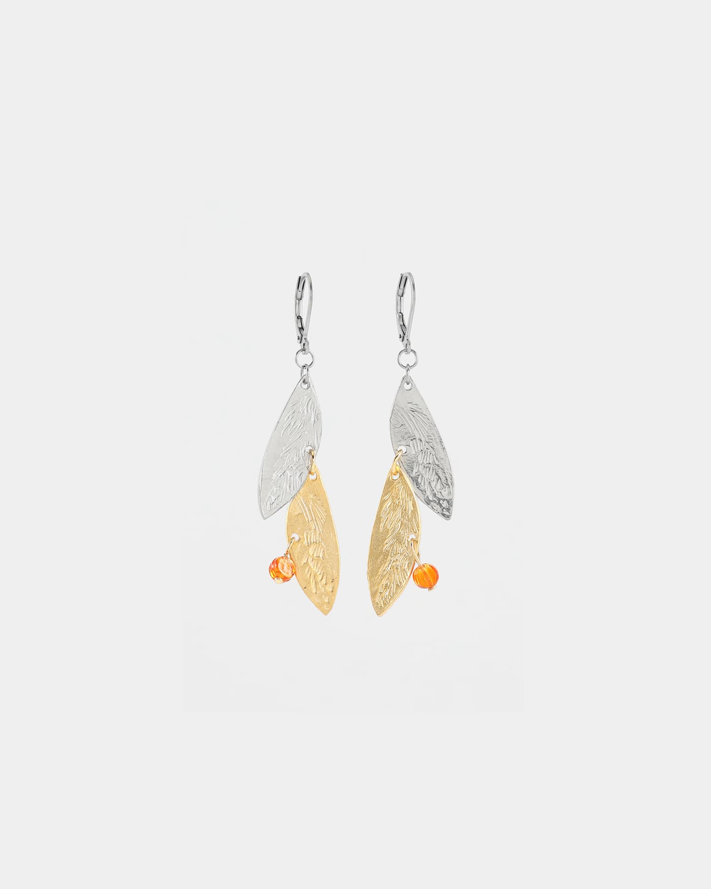 Virgo two-tone earrings