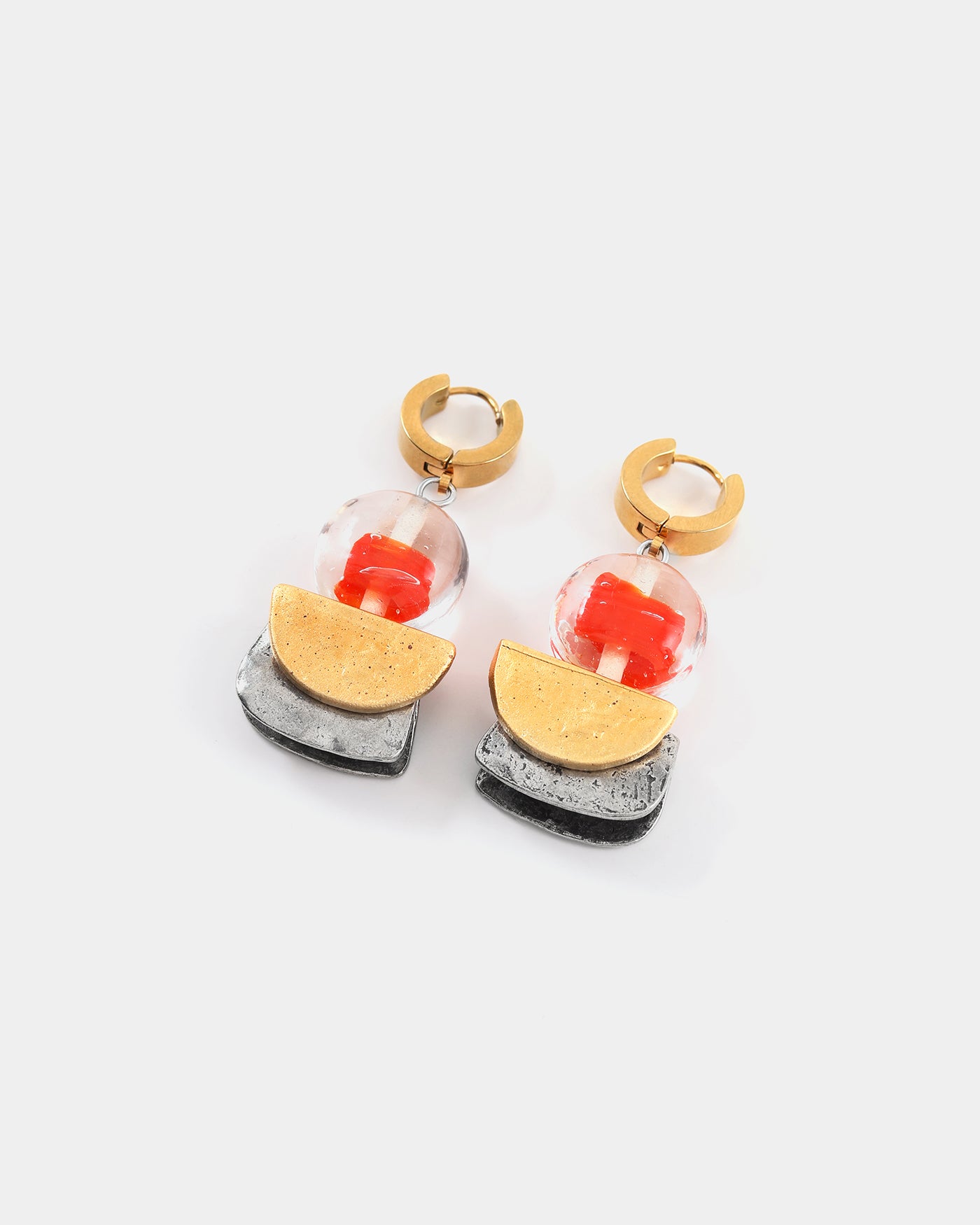 Wega two-tone earrings