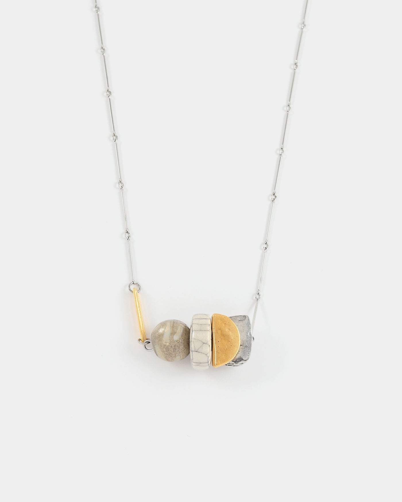 Grus two-tone necklace