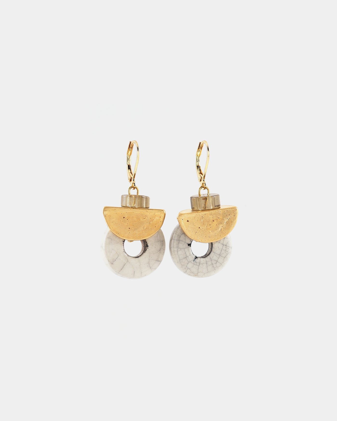 Pléione gold earrings