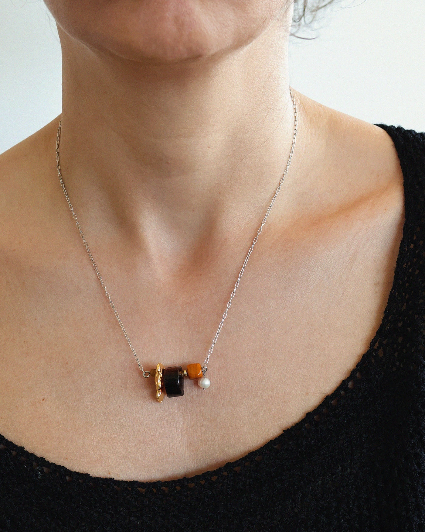 Cassiopée two-tone necklace