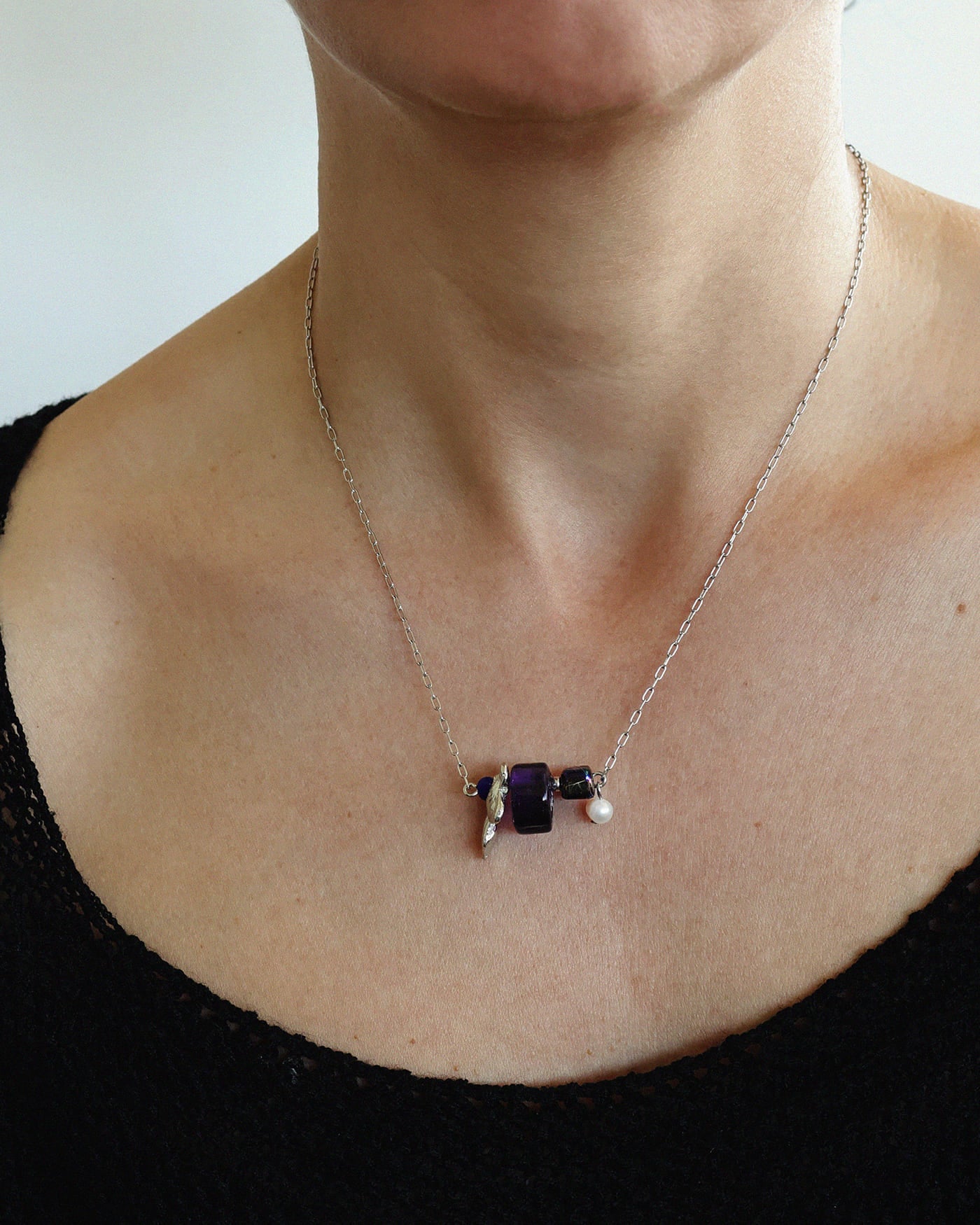 Cassiopée silver necklace