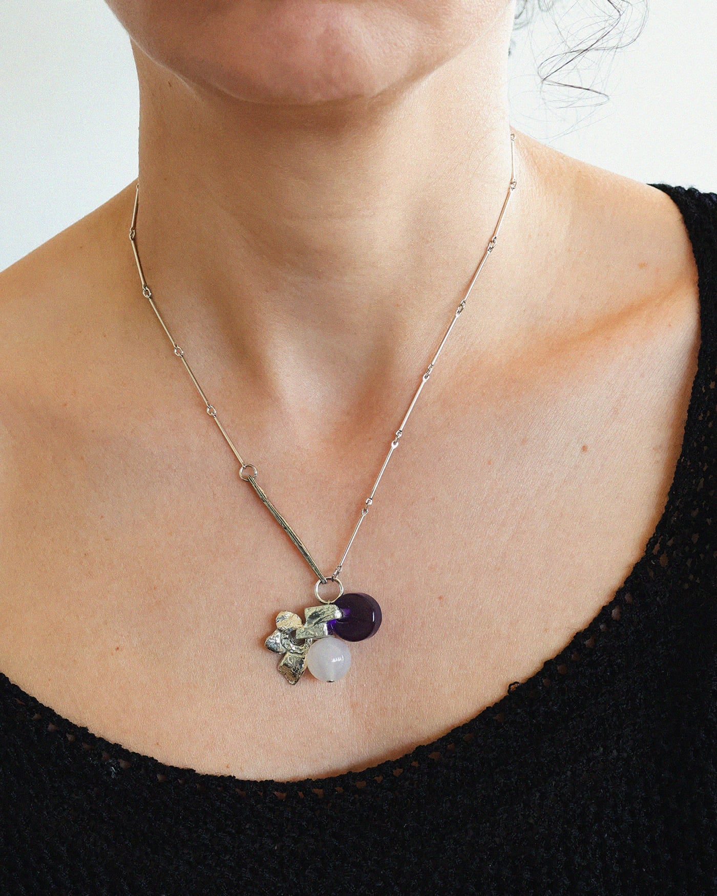 Electre silver necklace