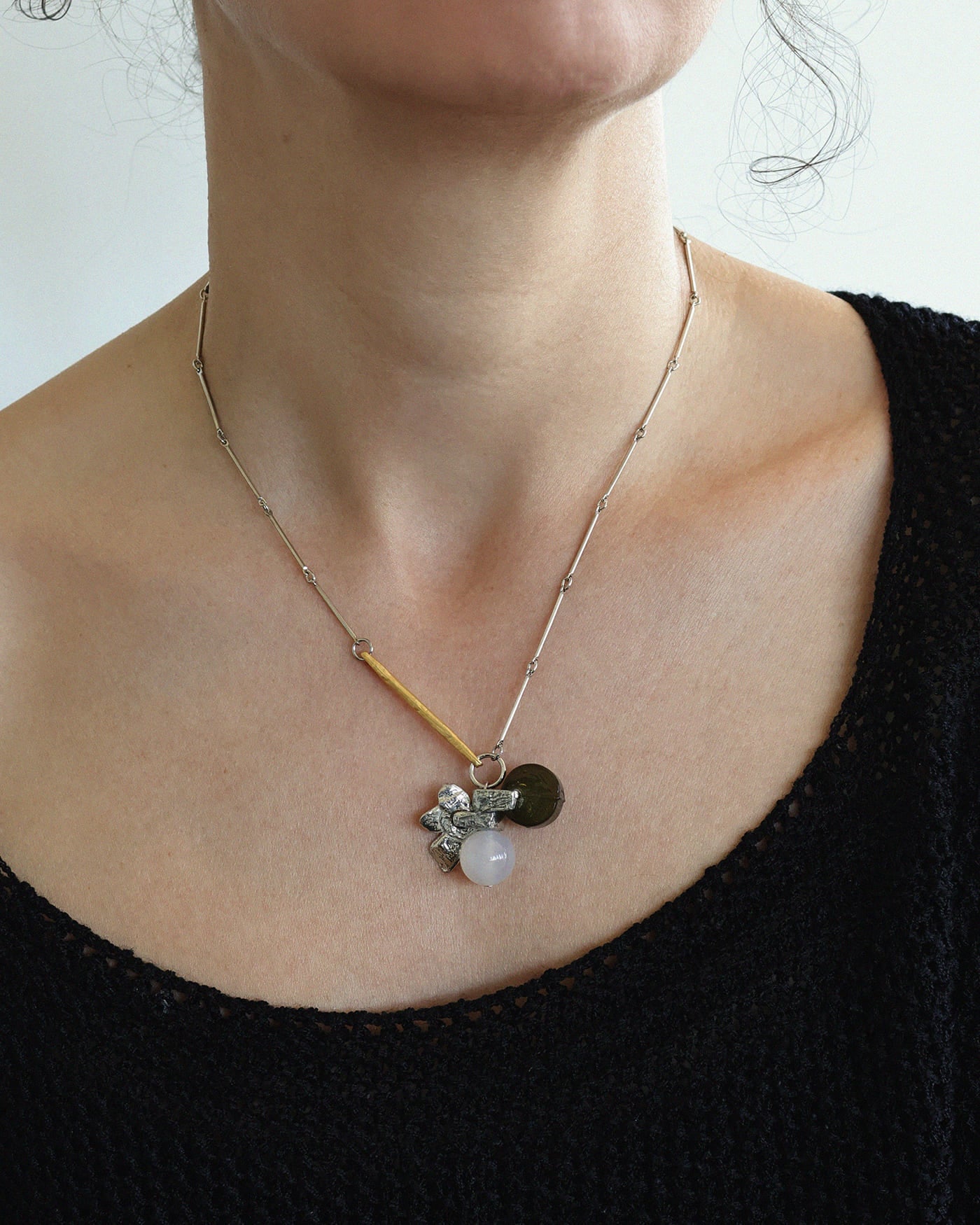 Electre two-tone necklace
