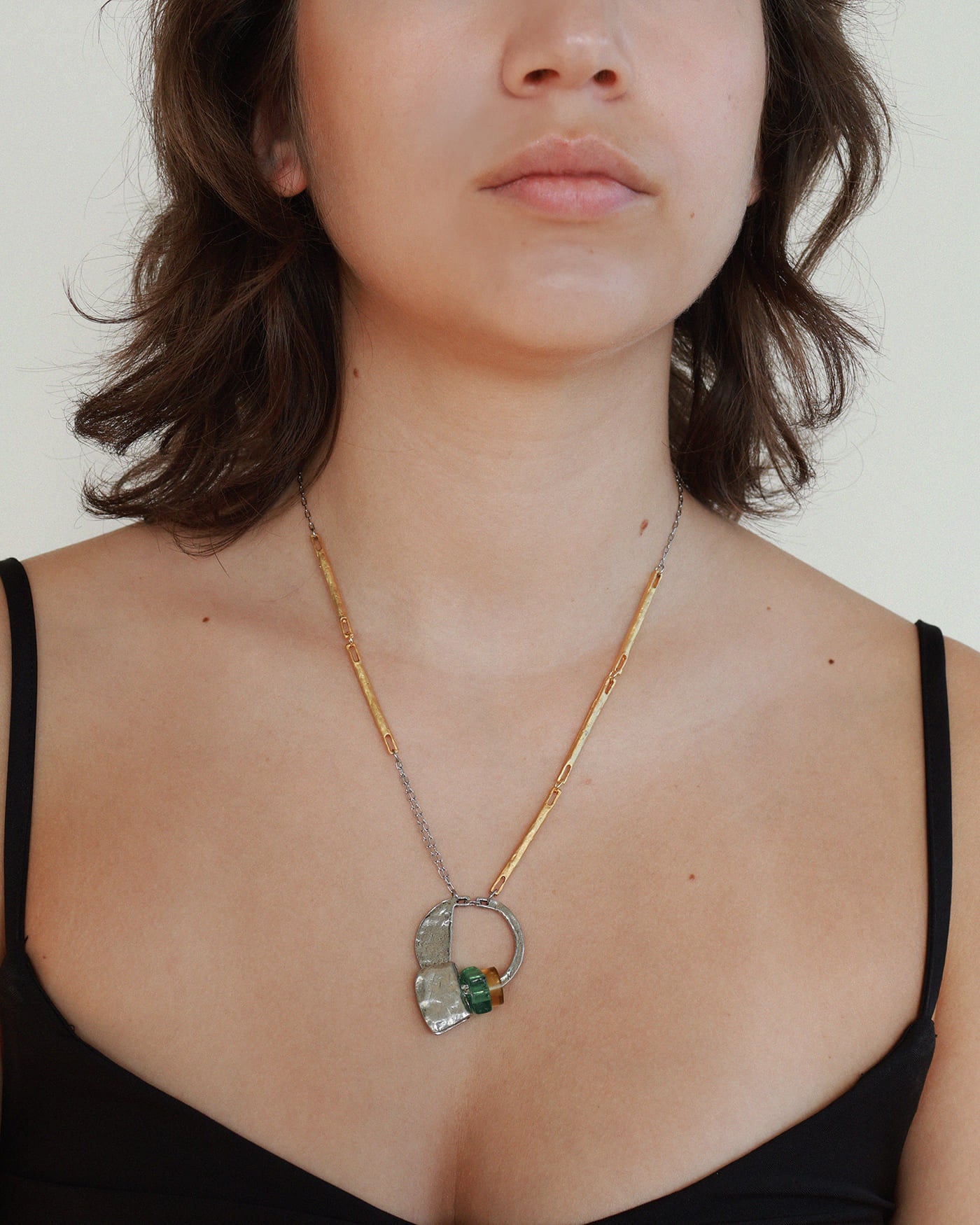 Gemini two-tone necklace