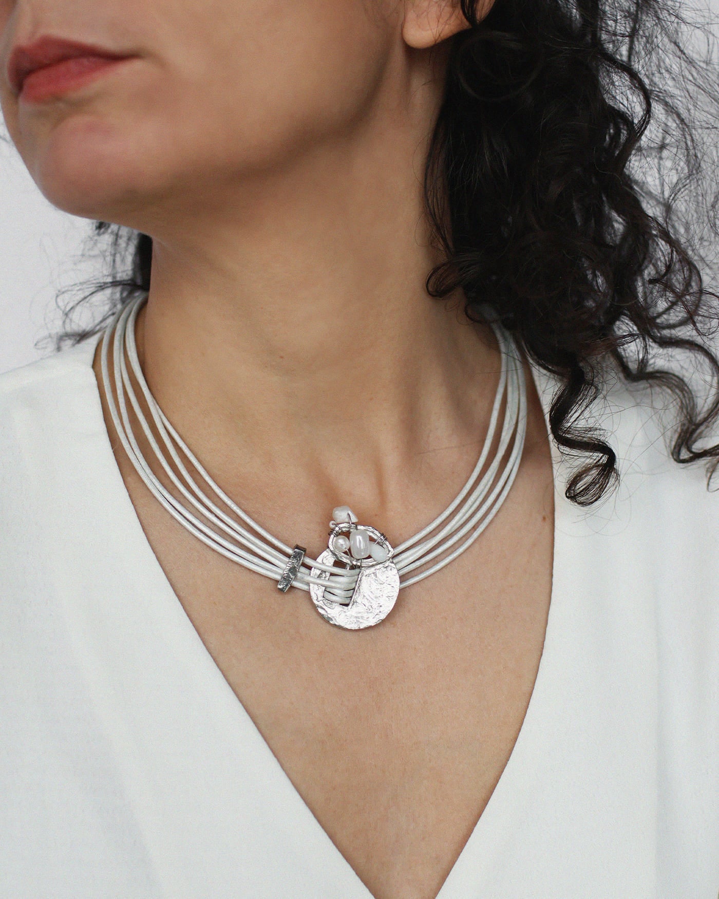 Mimulus Silver Necklace