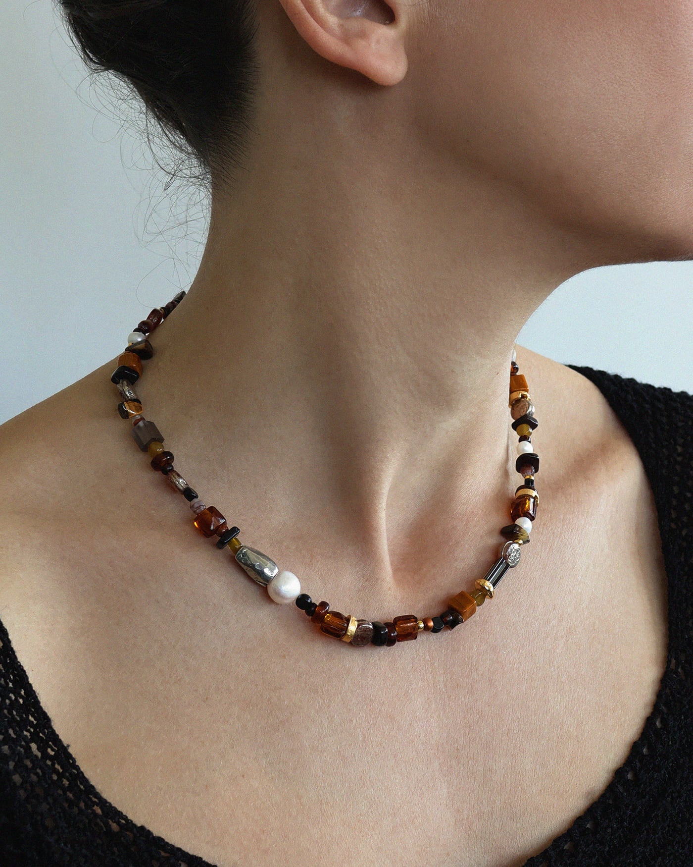 Luan two-tone necklace