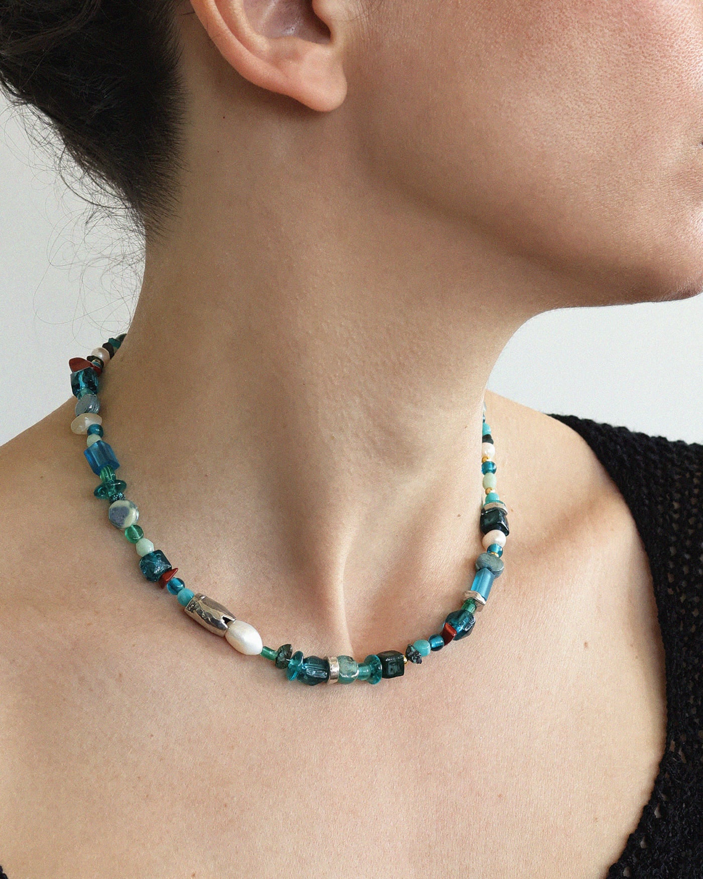 Luan two-tone necklace