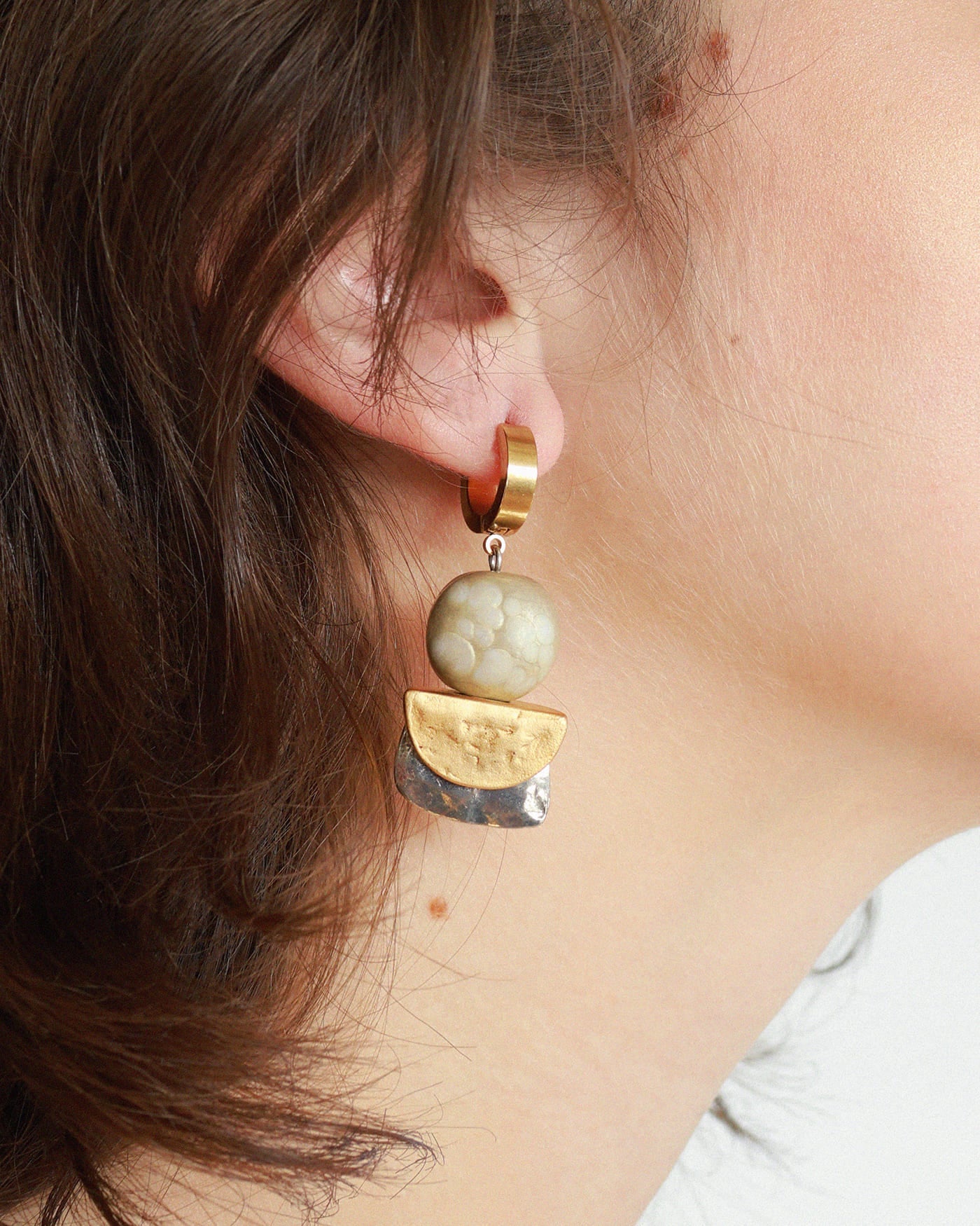 Wega two-tone earrings