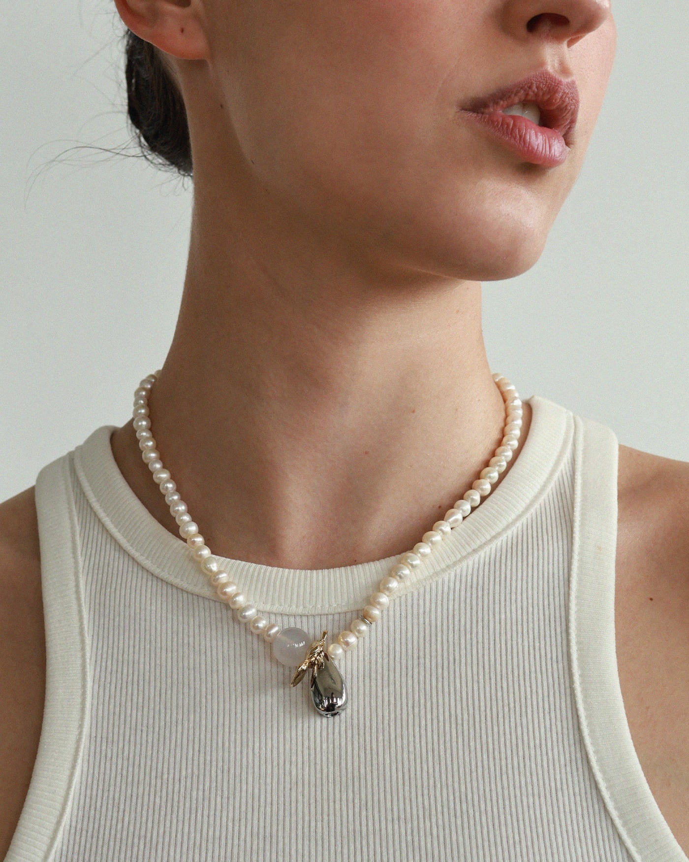 Anima Two-tone Memorial Necklace