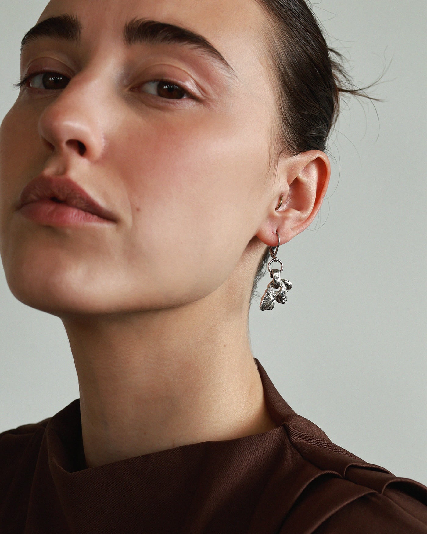 Boucles d'oreilles Neptune Argent