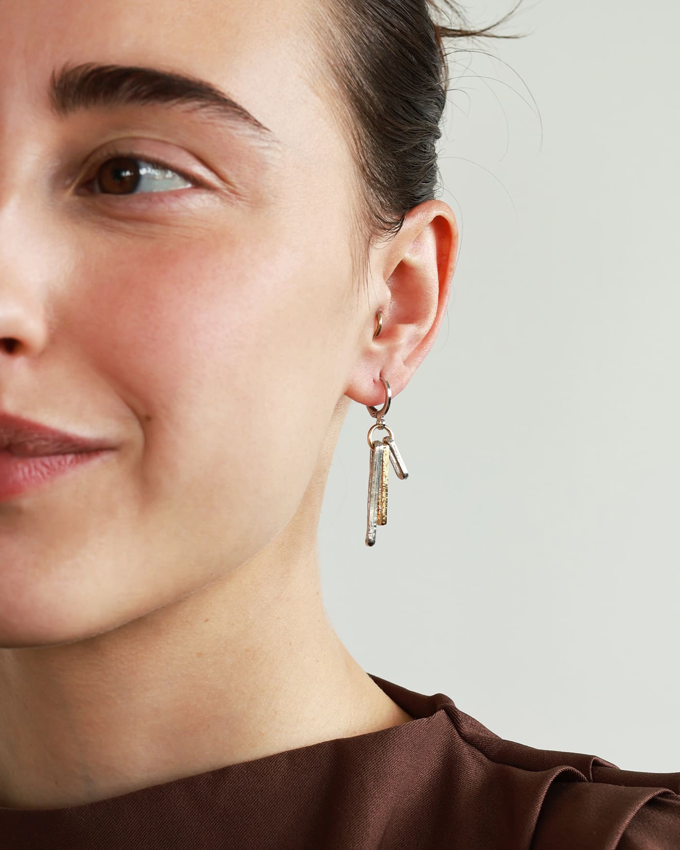 Boucles d'oreilles Flamma Deux tons