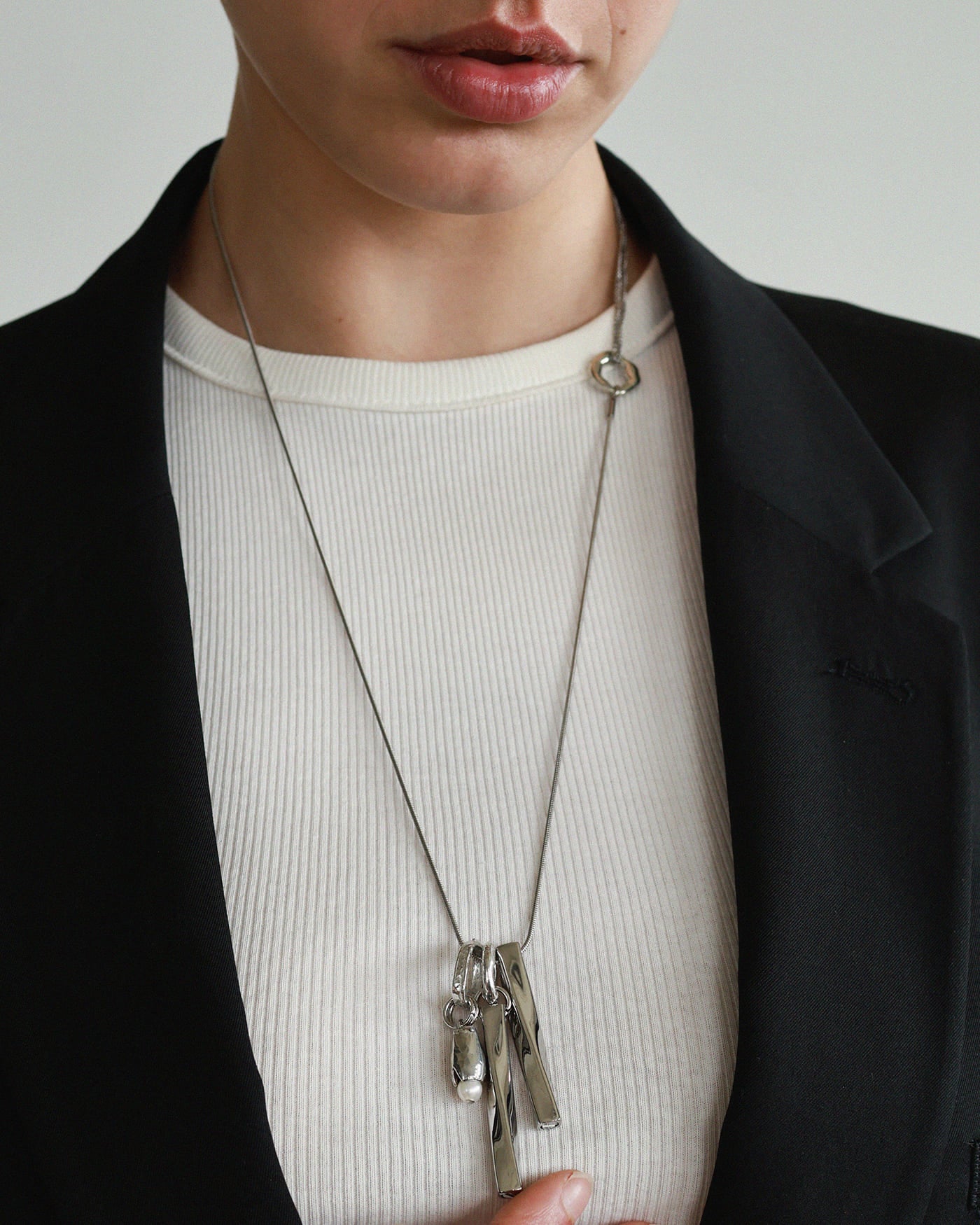 Fluctus Silver Memorial Necklace