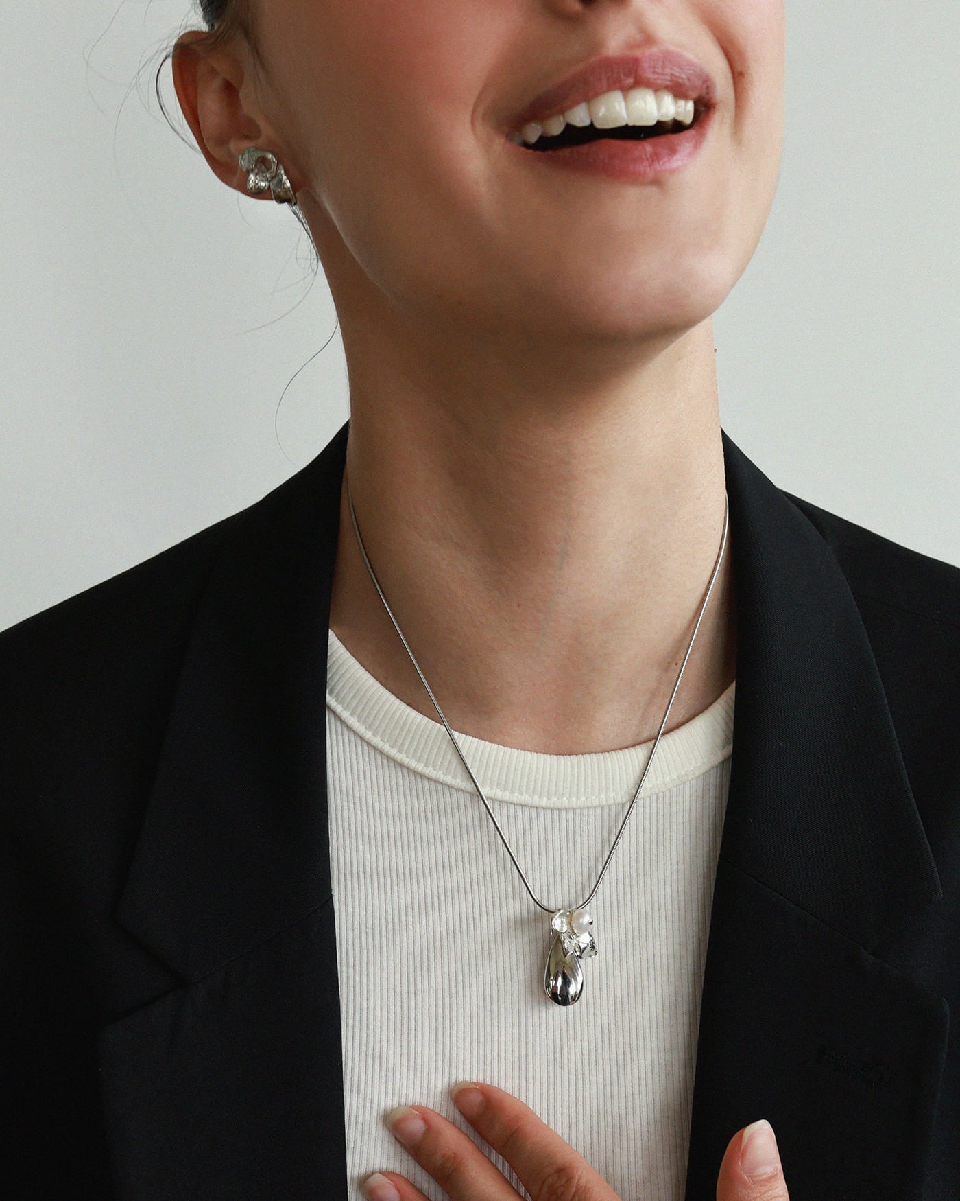 Aura Silver Memorial Necklace