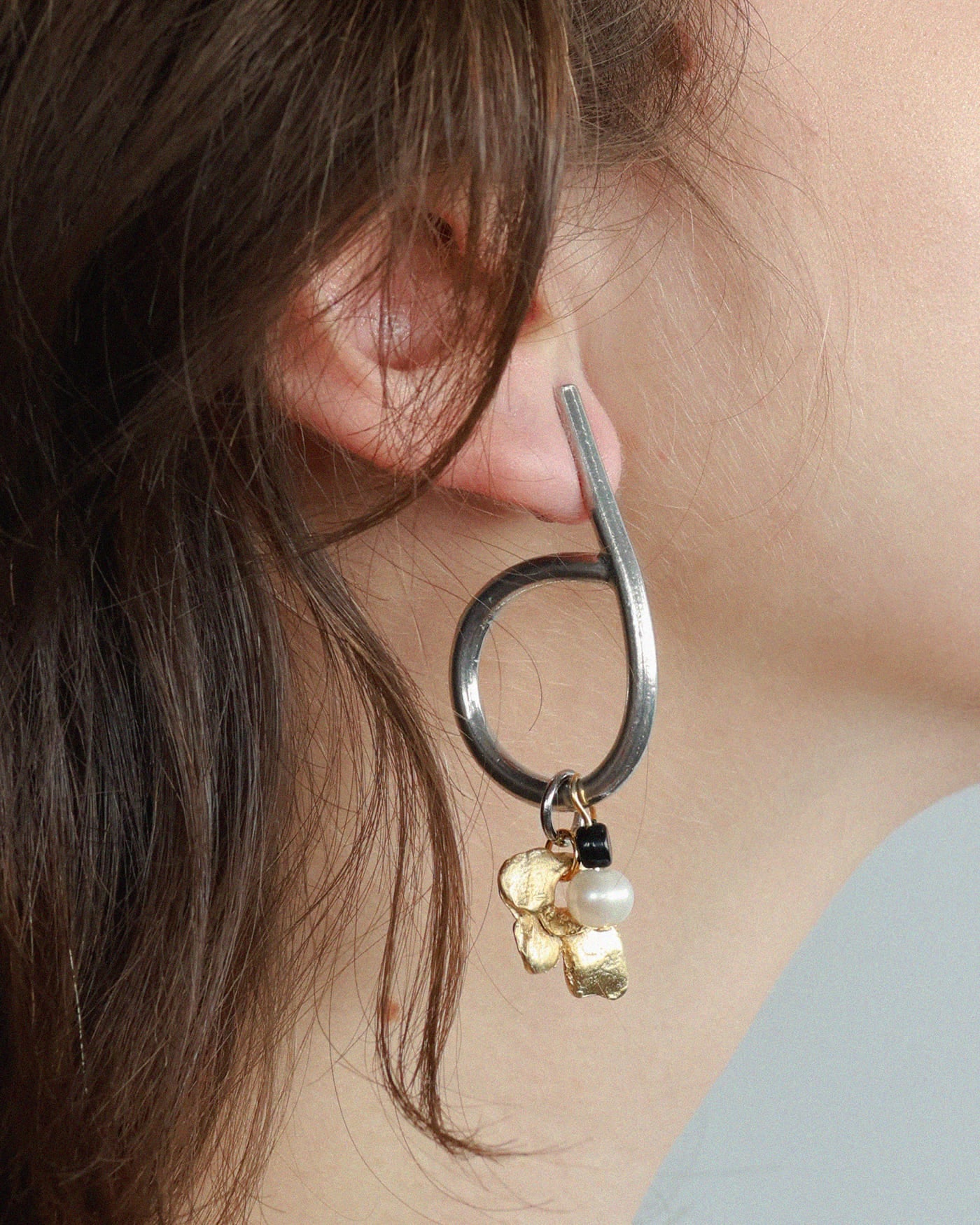 Wasald two-tone earrings