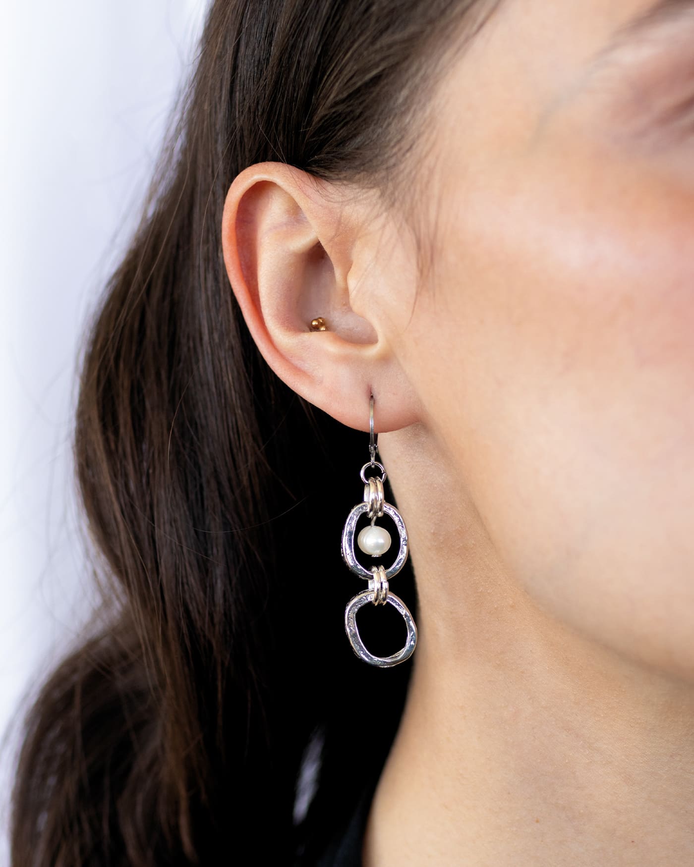 Boucles d'oreilles Hymora Argent