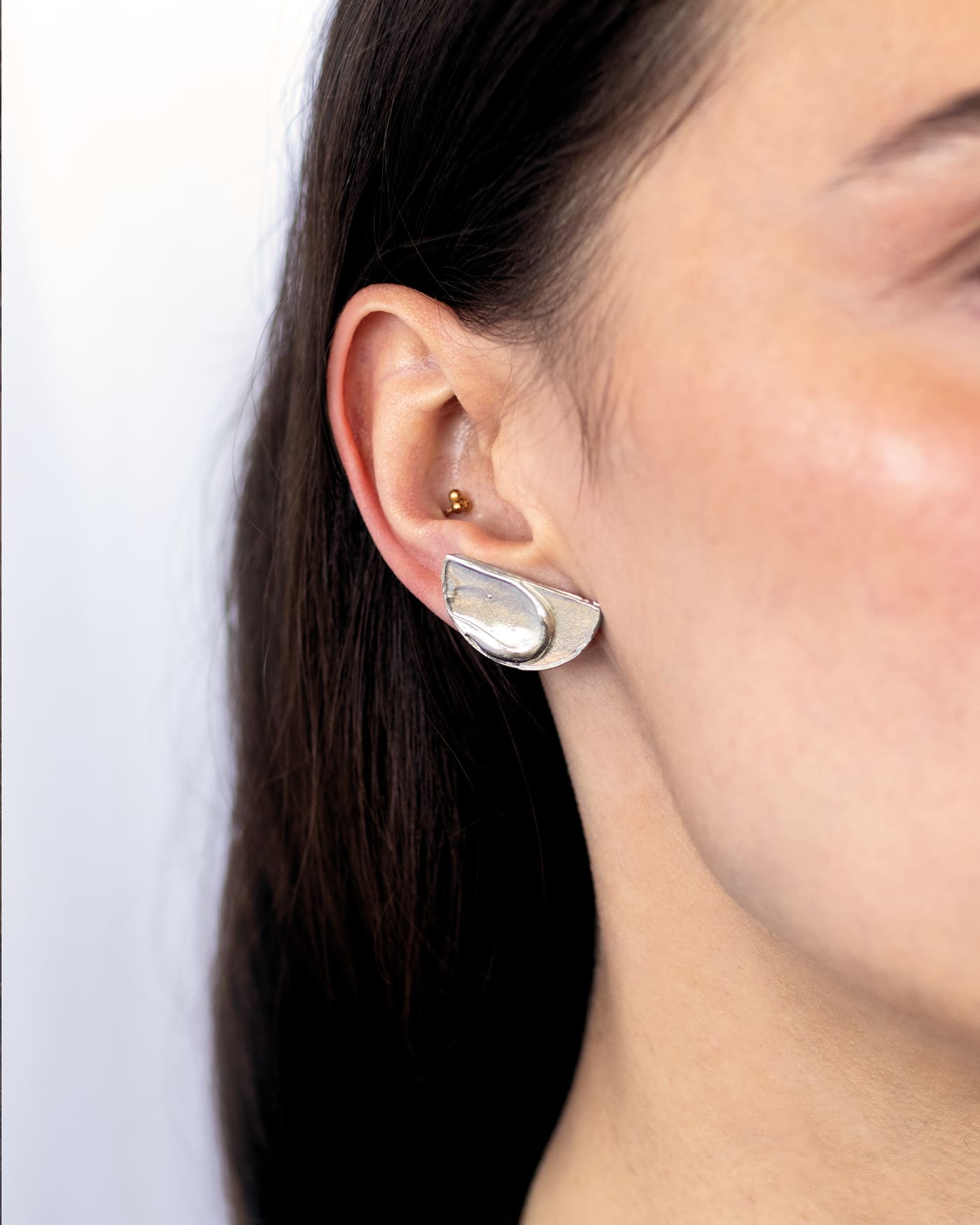 Boucles d'oreilles Fordite Argent