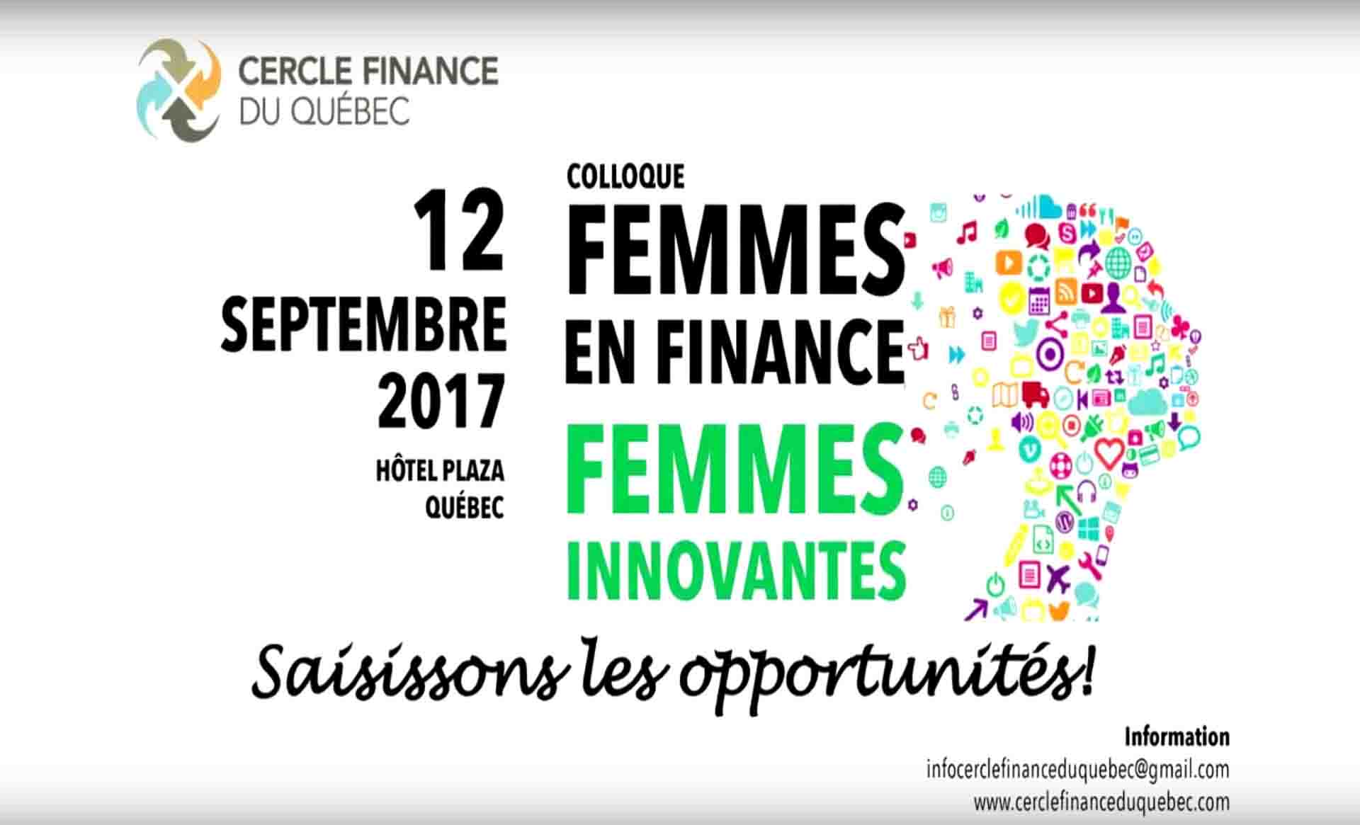 Cercle Finance du Québec - Colloque Femmes en finance Femmes Innovantes 